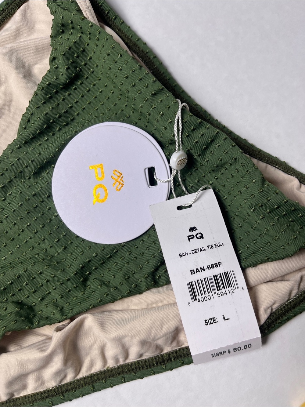 New PQ Swim Detail Tie Full BAN-668F Size L - Picture 4 of 6